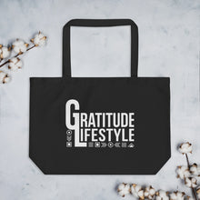 Load image into Gallery viewer, Large Gratitude Lifestyle Organic Tote Bag