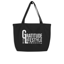 Load image into Gallery viewer, Large Gratitude Lifestyle Organic Tote Bag