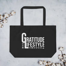 Load image into Gallery viewer, Large Gratitude Lifestyle Organic Tote Bag
